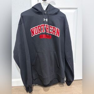 Under Armour Men’s Large Black Hoodie with Red Northern Illinois Arch
